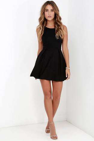 Black skater dress