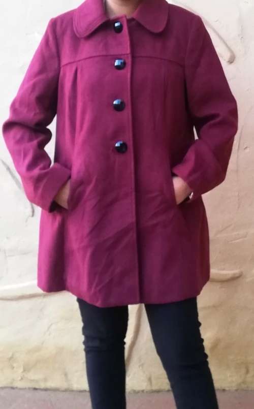 Beautiful Burgundy Melton Coat