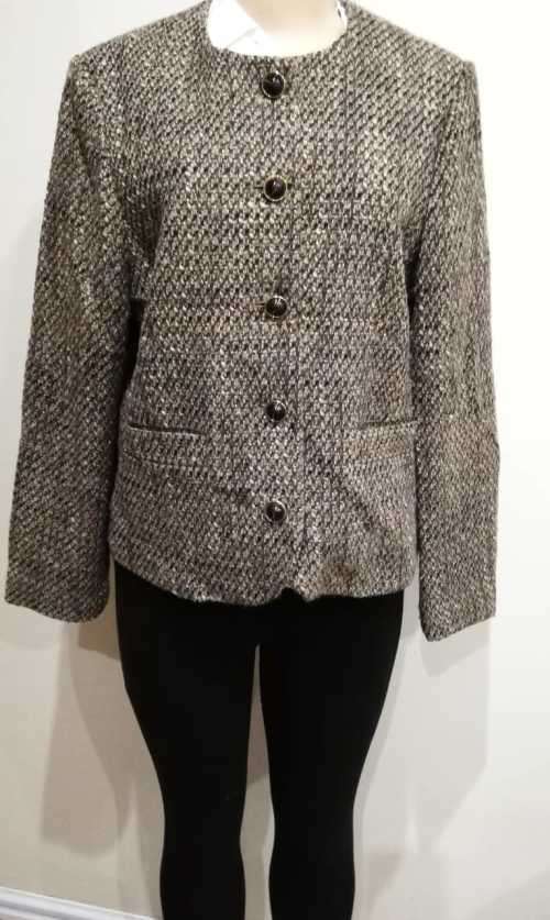 VINTAGE gold mix tweed coat