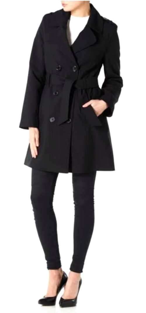 Black Double Breasted Trench