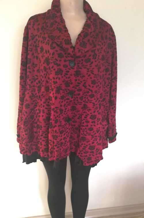 Black and red Layered coat