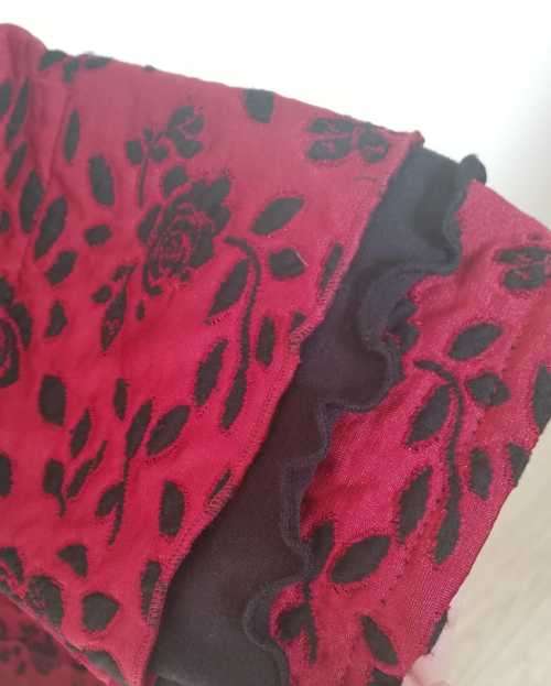 Black and red Layered coat