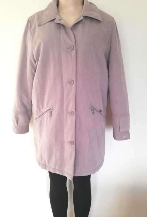 Beige Zip up suede feel Jacket