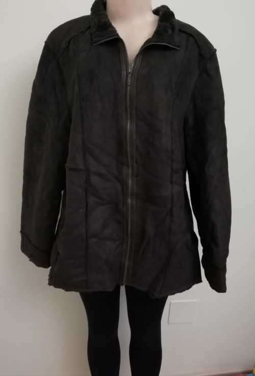 Chocolate brown Suede jacket with complete wooll inner