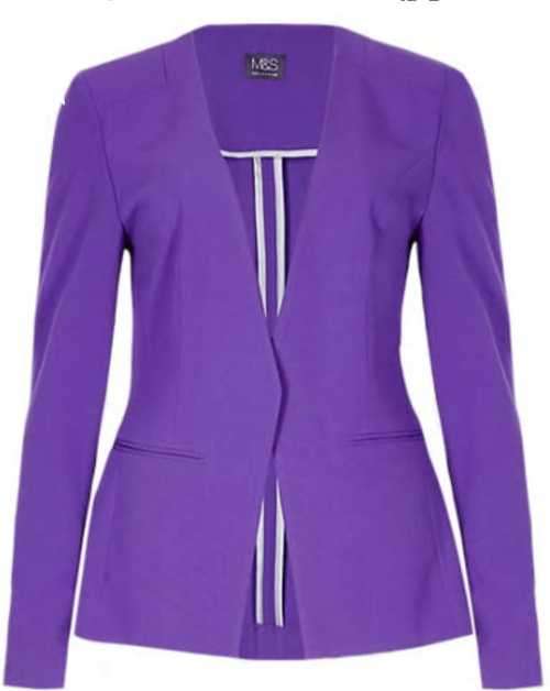 Designer Lilac Collarless blazer