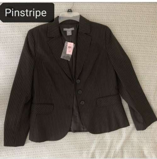 Chocolate Brown Pinstripe Blazer