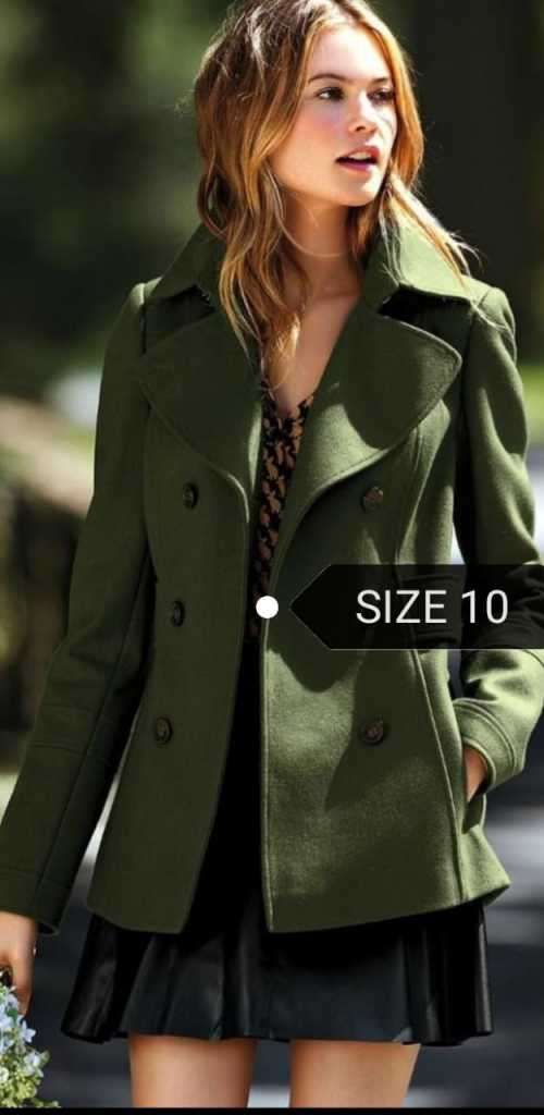 Gorgeous Olive Green Peacoat