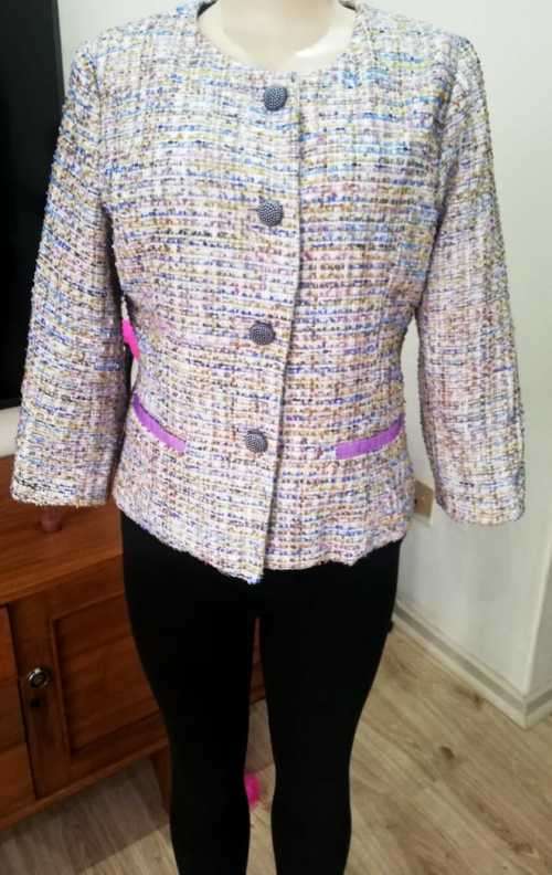 Stunning Multi coloured Tweed Coat
