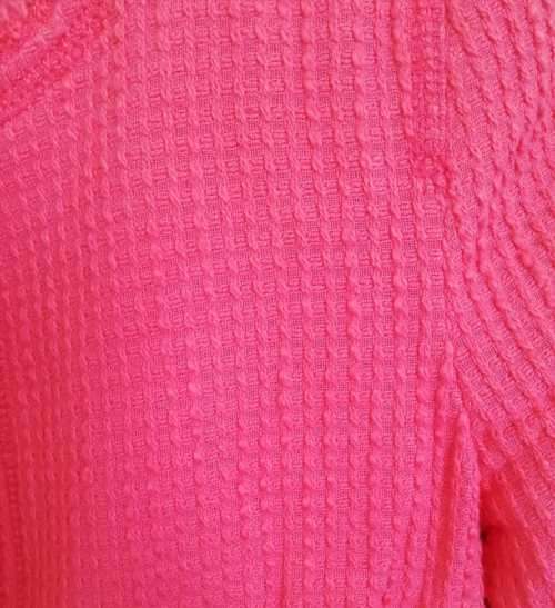 Zara Basic Collarless Pink Frayed Coat