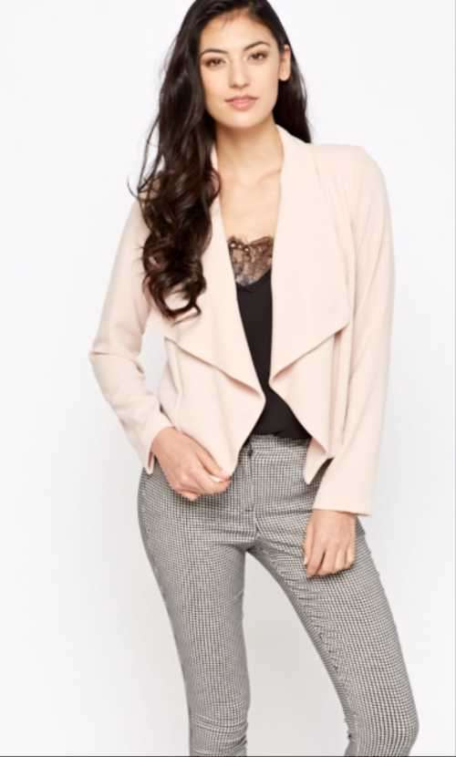 Light Pink Waterfall Blazer
