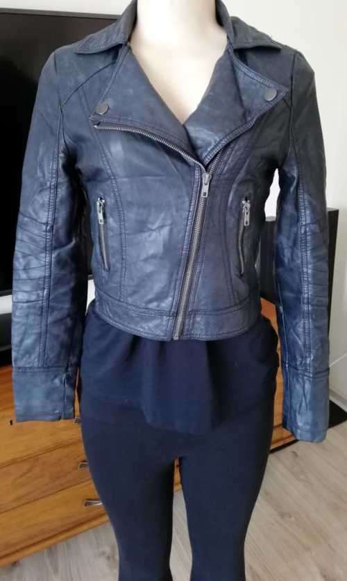 Leather zip up Jacket