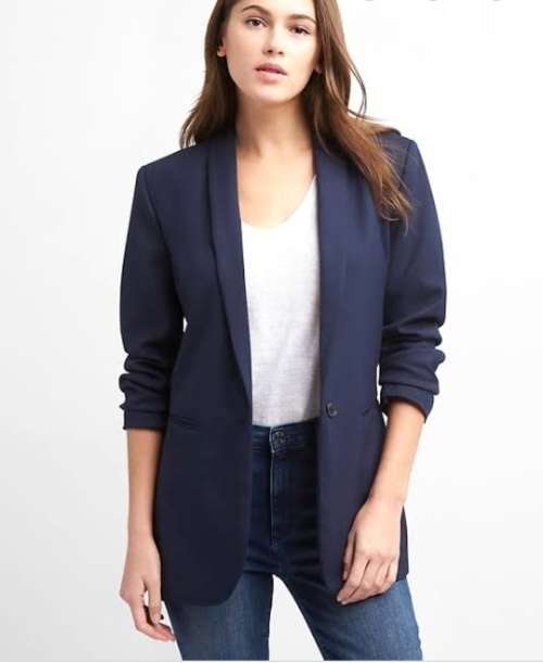 H&M fitted navy blazer