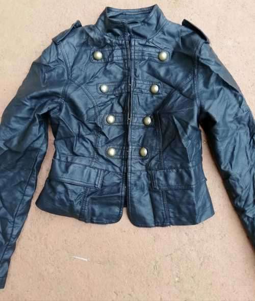 Faux Leather military Style Jacket