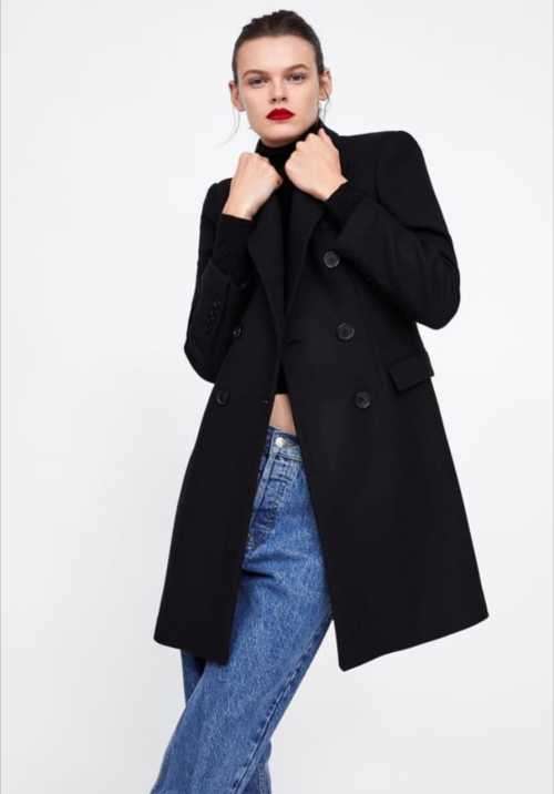 Melton black Coat
