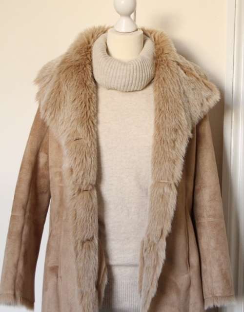Wallis Suede and Fur Coat