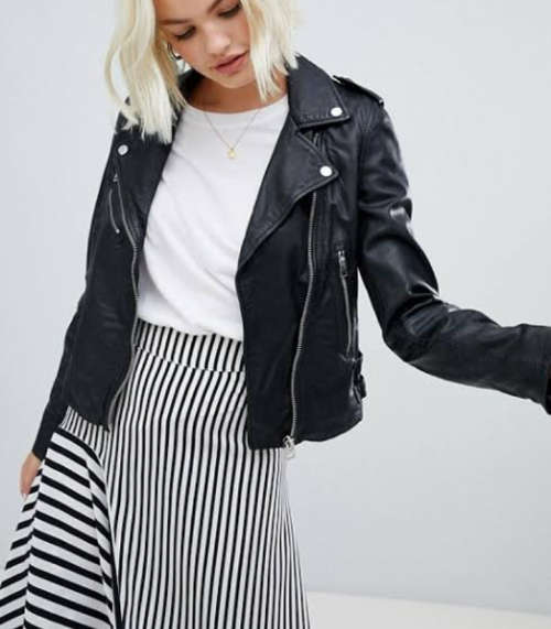 Black Leather Biker Jacket