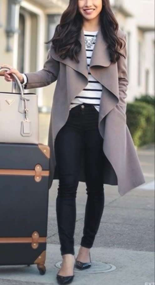 Waterfall belted Melton Drape Coat