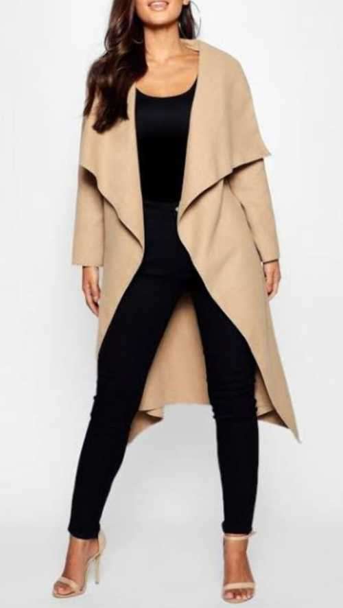 Waterfall Melton Drape Coat