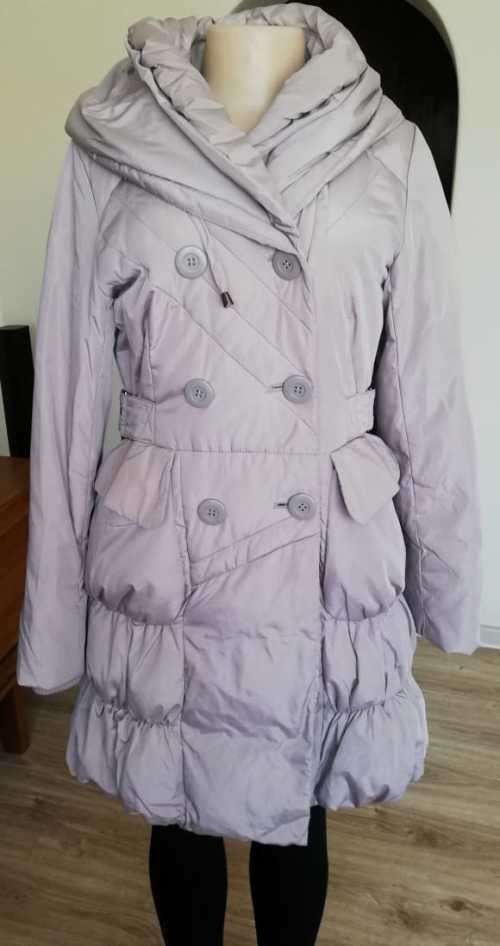 Long Beige Puffer Jacket
