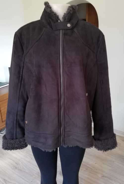 Biker Style Suede Jacket with full wool Inner