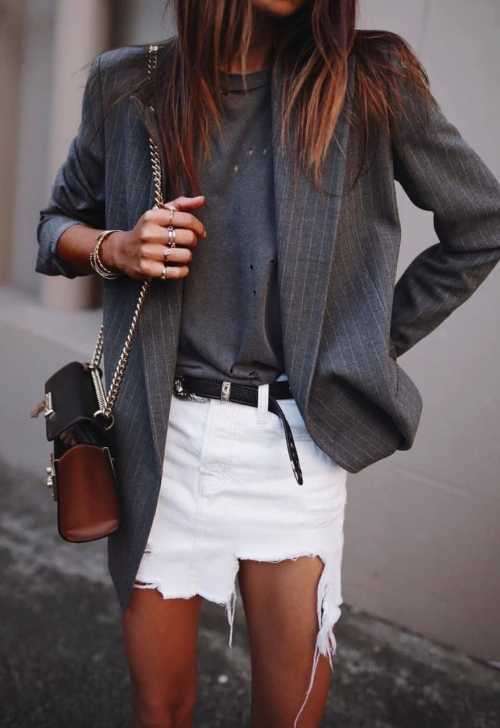 Grey pinstripe Blazer