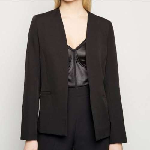 Collarless Black Blazer