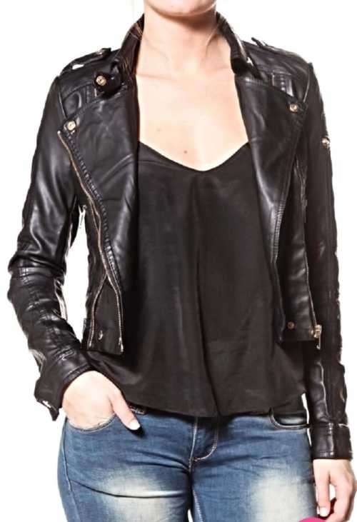 Faux Leather Biker Jacket