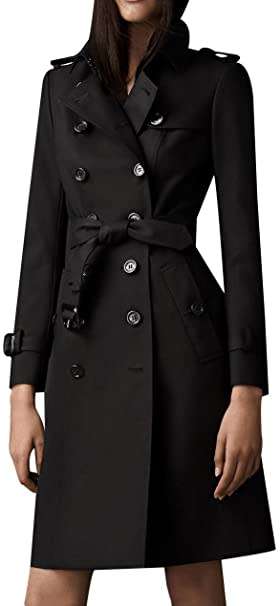 Women Black Trench  Coat