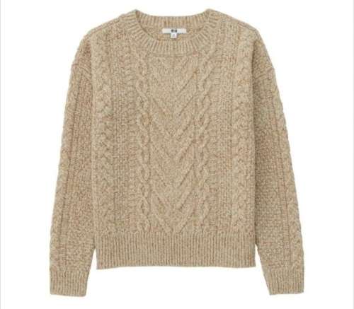 Beige knit Wool Jersey