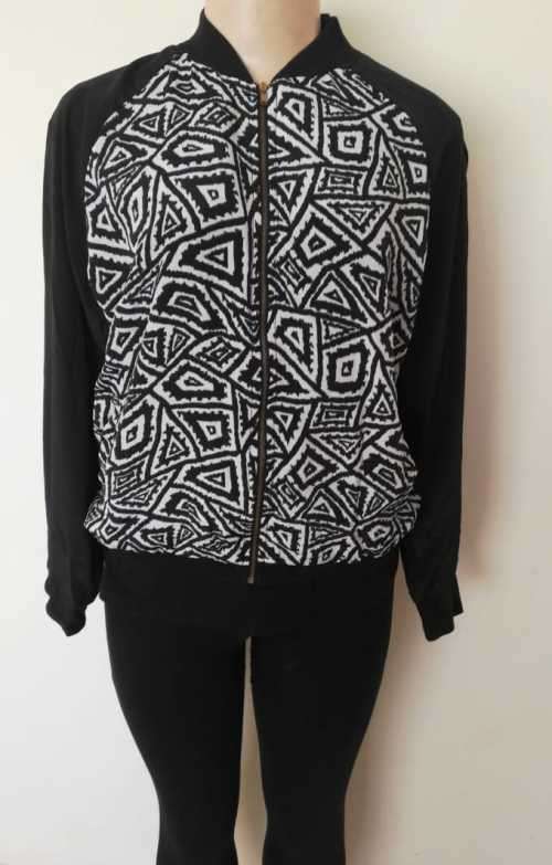 Black and White Bomber Jacket