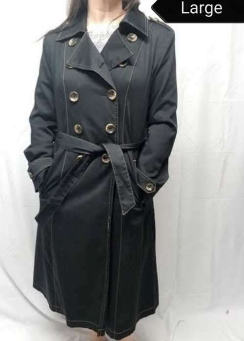 Women Black Trench  Coat