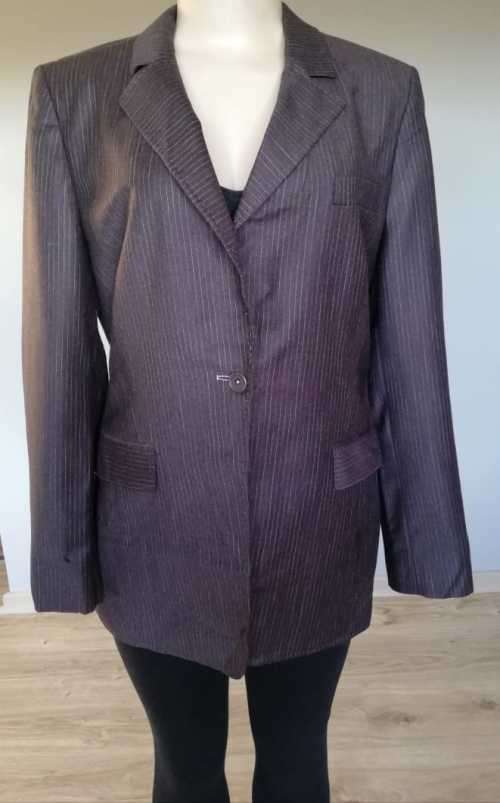 Gorgeous Brown Blazer with multi colour pinstripe