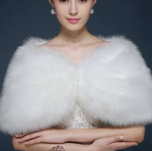 Gorgeous Faux Fur Bridal Shawl