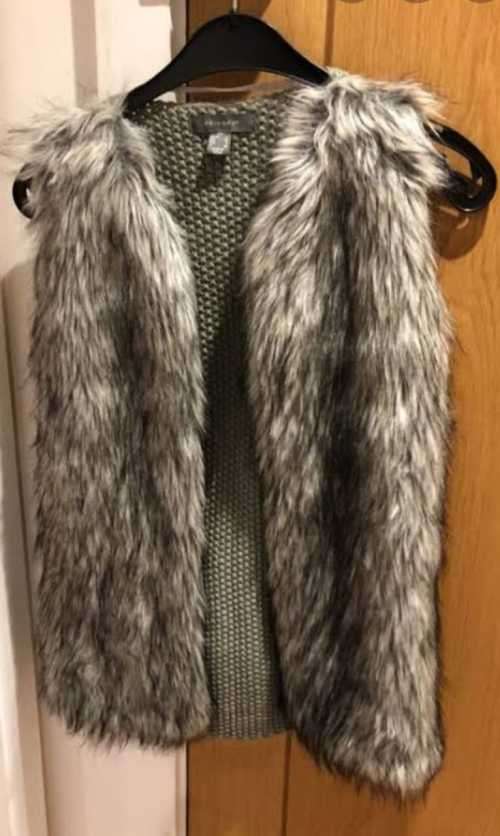 Stunning Grey Mix  Fur Gilet