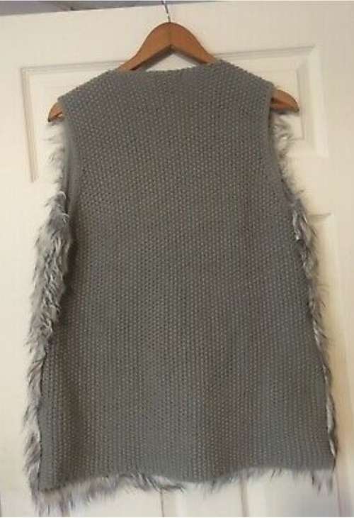 Stunning Grey Mix  Fur Gilet