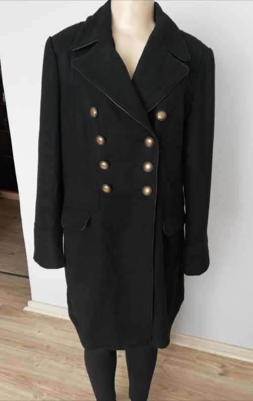 Double Breasted Military Style black Coat