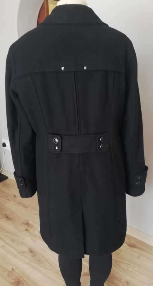 Classic Black Melton Coat