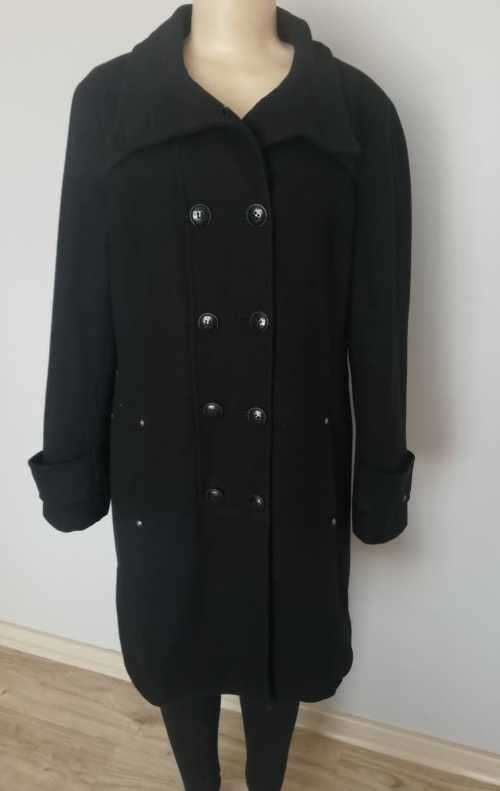 Classic Black Melton Coat