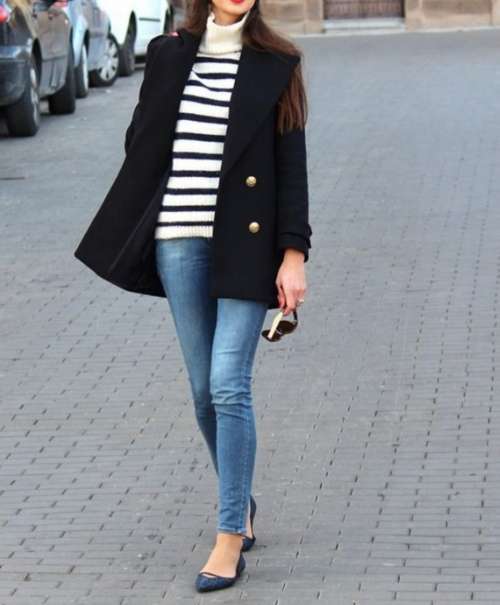 Gorgeous Black Melton Peacoat