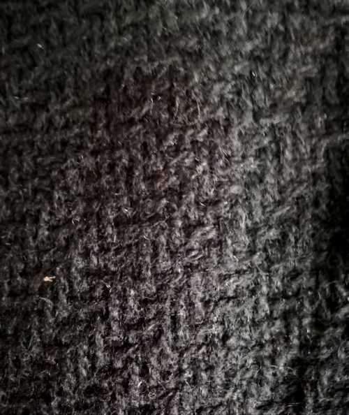 Black Textured Peacoat