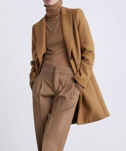 Camel Winter Melton  Coat