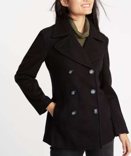Gorgeous Black Melton Peacoat