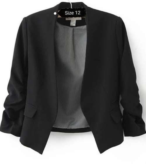 H&M Crop Blazer with rouged sleeves
