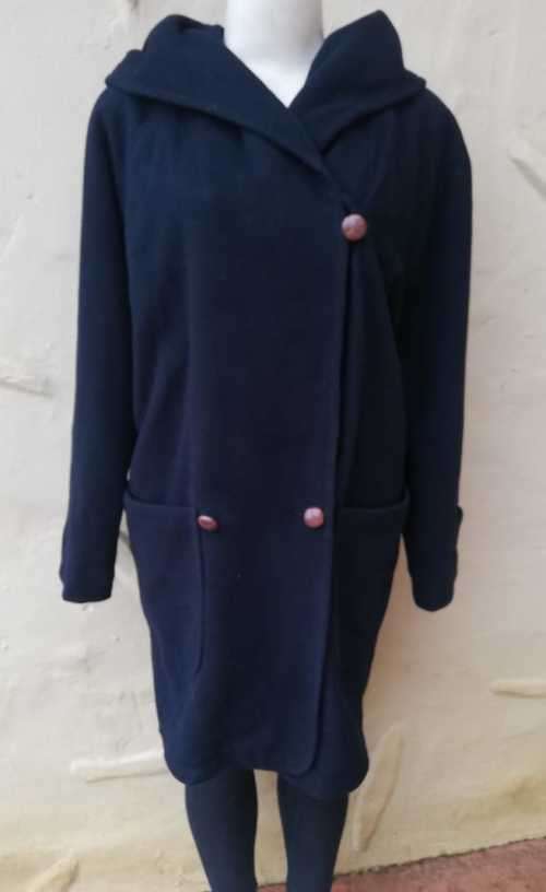 Maxi Wool Navy Coat