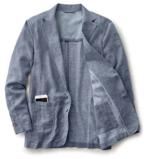 Grey Linen Mix Blazer