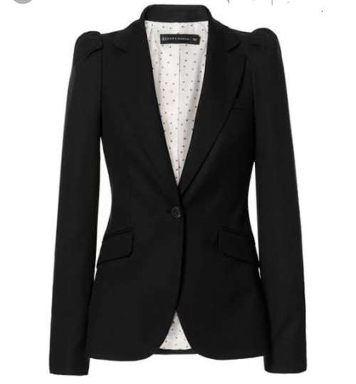 H&M Fitted longer length Black Blazer