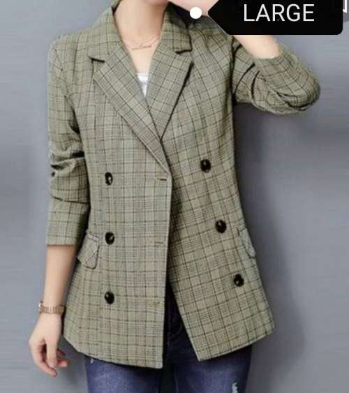 Vintage double breasted check coat