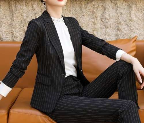 Stylish Pinstripe Blazer