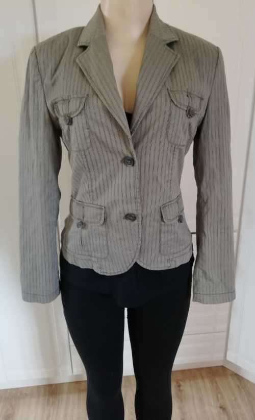 Stunning Khaki Pinstripe Blazer