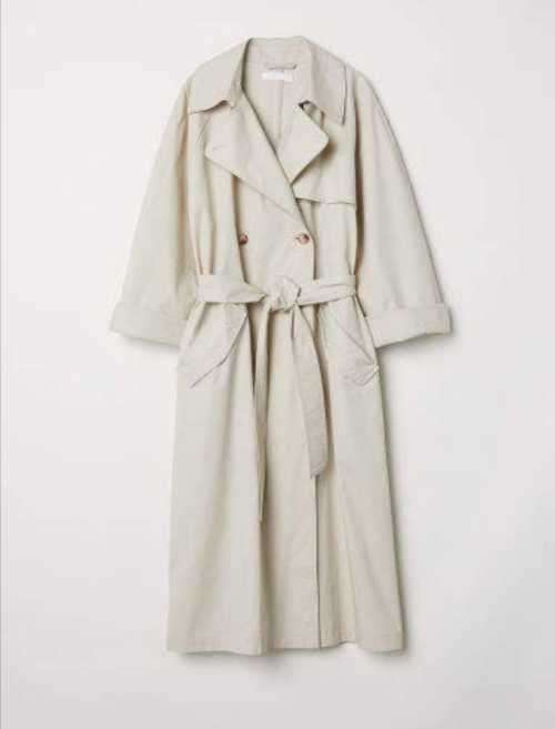 Light Beige maxi Trench Coat